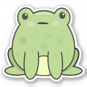 Kawaii Frosch, Kröte Aufkleber