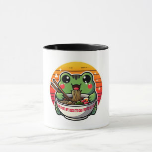 Kawaii Frosch Slurping Ramen Noodles Colorful Anim Tasse