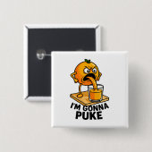 Kawaii Fruit Funny Orange Juice Button (Vorne & Hinten)