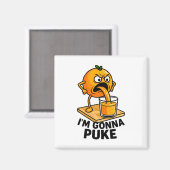 Kawaii Fruit Funny Orange Juice Magnet (Vorderseite/Rückseite)
