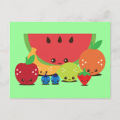 Kawaii Fruit Group Postkarte (Vorderseite)