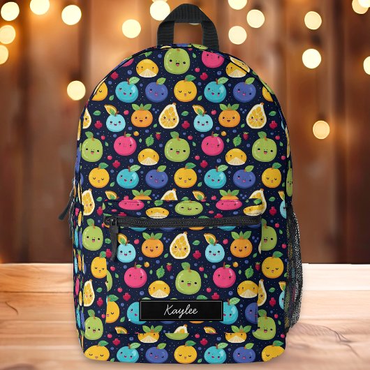 Kawaii Fruit Print Bedruckter Rucksack