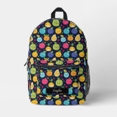 Kawaii Fruit Print Bedruckter Rucksack (Vorderseite)