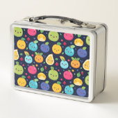 Kawaii Fruit Print Metall Brotdose (Rückseite)