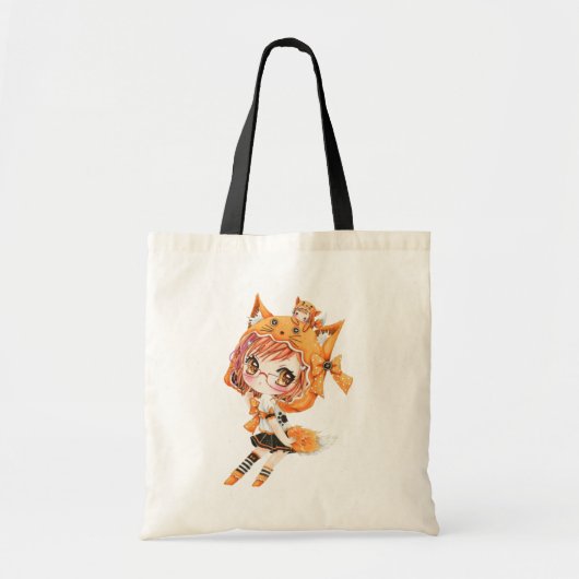 Kawaii Fuchsmädchen Tragetasche (Vorne)