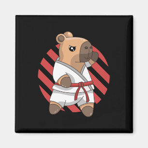 Kawaii Funny Capyra Capy Karate Martial Arts Keiko Magnet
