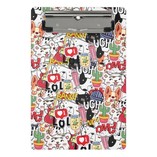 kawaii funny pet design - cute animal lover mini klemmbrett (Vorderseite)