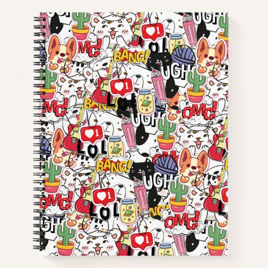kawaii funny pet design - cute animal lover  notizblock (Vorderseite)