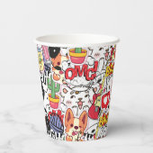 kawaii funny pet design - cute animal lover  pappbecher (Rückseite)