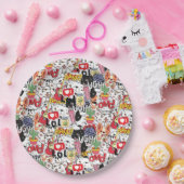 kawaii funny pet design - cute animal lover  pappteller (Party)