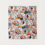 kawaii funny pet design - cute animal lover  wandteppich (Vorderseite)