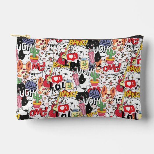 kawaii funny pet design - cute animal lover  zubehörtasche (Vorderseite)