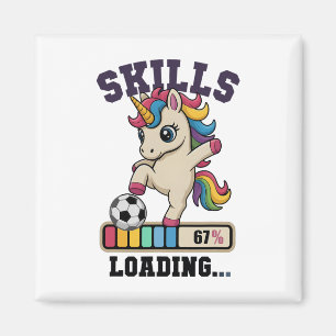Kawaii Fußball Einhorn 67 Fähigkeiten Laden Spiele Magnet