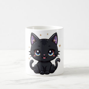 Kawaii Galaxy Black Cat Tasse Niedlich Celestial K