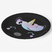 Kawaii Galaxy Einhorn BIRTHDAY PARTEIEN Papierplat Pappteller (Schrägansicht)