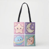 Kawaii Galaxy Friends Tasche (Vorderseite)