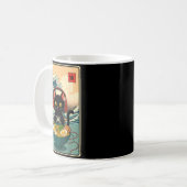 Kawaii Gamer Cat Ramen Retro Japanese Funny Cat Ga Kaffeetasse (Vorderseite Links)