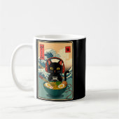 Kawaii Gamer Cat Ramen Retro Japanese Funny Cat Ga Kaffeetasse (Links)