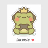 Kawaii Gamer Frog Sticker (Blatt)