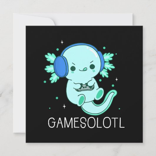 Kawaii Gamesolotl Axolotl Gamer (Vorderseite)