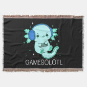 Kawaii Gamesolotl Axolotl Gamer Decke (Vorderseite)