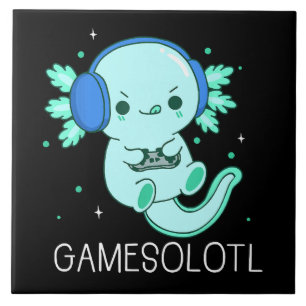Kawaii Gamesolotl Axolotl Gamer Fliese