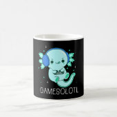 Kawaii Gamesolotl Axolotl Gamer Kaffeetasse (Mittel)