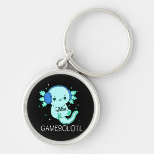 Kawaii Gamesolotl Axolotl Gamer Schlüsselanhänger