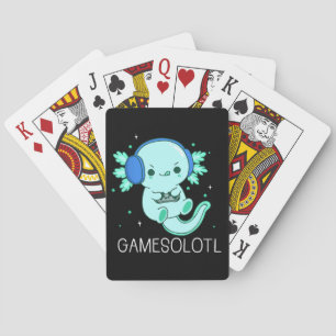 Kawaii Gamesolotl Axolotl Gamer Spielkarten