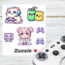 Kawaii Gaming Sticker Pack