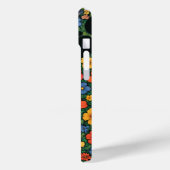 Kawaii Garden Art | Cute Black Cat Floral Pattern Case-Mate iPhone Hülle (Rückseite / Links)