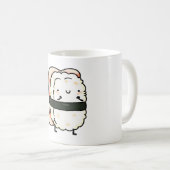 Kawaii Garnelen Sushi Kaffeetasse (VorderseiteRechts)