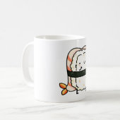 Kawaii Garnelen Sushi Kaffeetasse (Vorderseite Links)