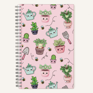 Kawaii Gartage House Pflanze Spiral Notebook Notizblock