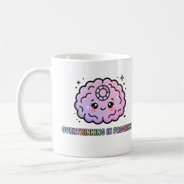 Kawaii Gehirn Lustige Grübelei im Gange Kaffeetasse