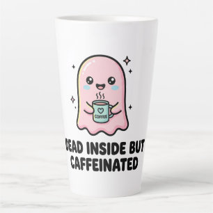 Kawaii-Geist Lustiger Tot Von Innen Aber Koffeinie Milchtasse