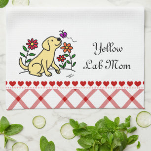 Kawaii gelber Labrador Cartoon Handtuch