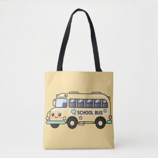 Kawaii Gelber Schulbus Lehrer Dankeschön Tasche