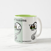 Kawaii- Gerettet POSSUMS - gefährdet - Australien Zweifarbige Tasse (VorderseiteRechts)