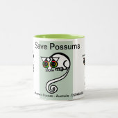 Kawaii- Gerettet POSSUMS - gefährdet - Australien Zweifarbige Tasse (Mittel)