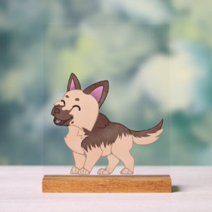 Kawaii German Shepherd Dog Acrylschild