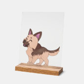 Kawaii German Shepherd Dog Acrylschild (Winkel)