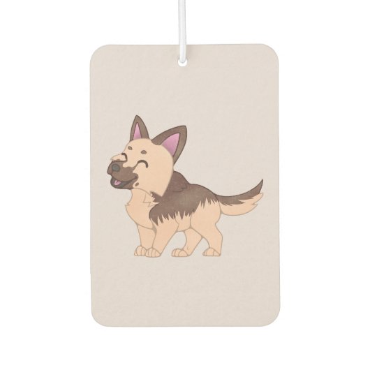 Kawaii German Shepherd Dog Autolufterfrischer (Vorderseite)