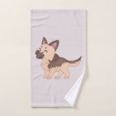 Kawaii German Shepherd Dog Badhandtuch Set (Handtuch)