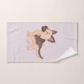Kawaii German Shepherd Dog Badhandtuch Set (Handtuch)