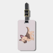 Kawaii German Shepherd Dog Gepäckanhänger (Vorderseite vertikal)