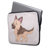 Kawaii German Shepherd Dog Laptopschutzhülle (Vorderseite Links)