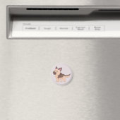 Kawaii German Shepherd Dog Magnet (In Situ (Geschirrspüler))