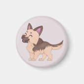 Kawaii German Shepherd Dog Magnet (Vorne)