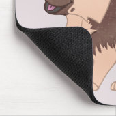 Kawaii German Shepherd Dog Mousepad (Ecke)